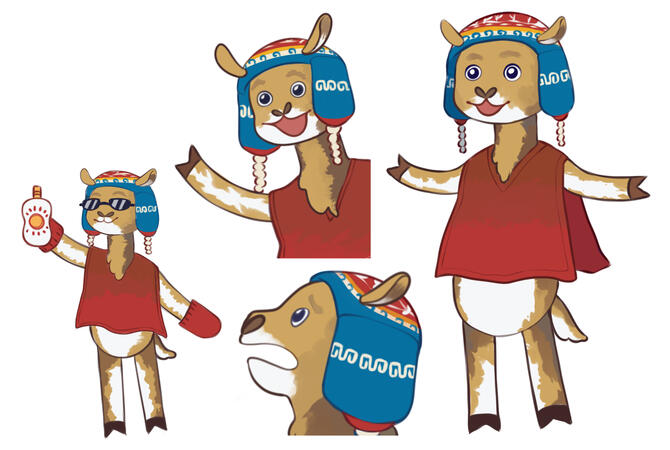 Sketches characters of thesis - "La vicuña"